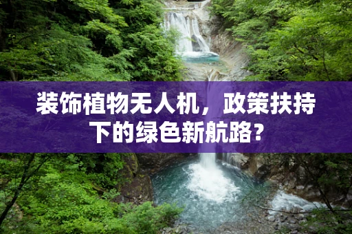 装饰植物无人机，政策扶持下的绿色新航路？
