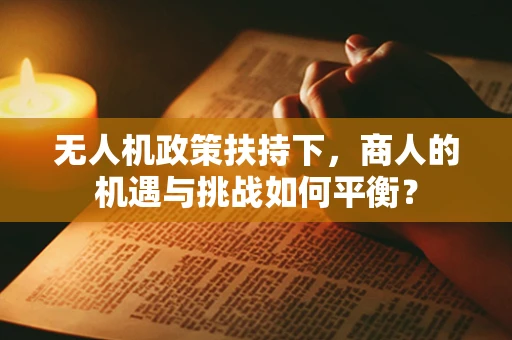 无人机政策扶持下，商人的机遇与挑战如何平衡？