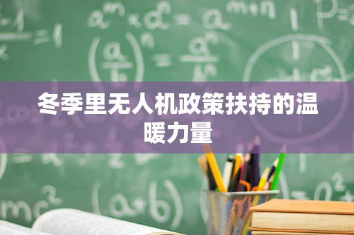 冬季里无人机政策扶持的温暖力量