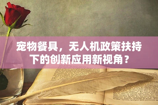 宠物餐具，无人机政策扶持下的创新应用新视角？