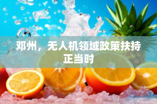 邓州，无人机领域政策扶持正当时