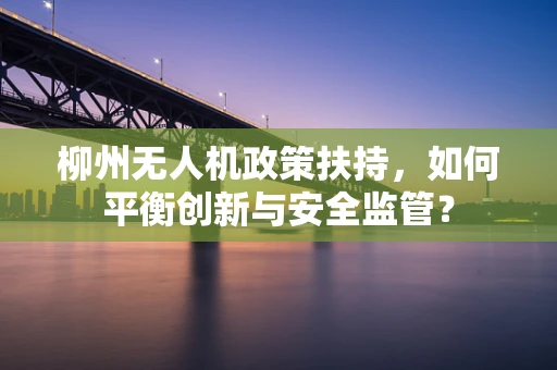 柳州无人机政策扶持，如何平衡创新与安全监管？