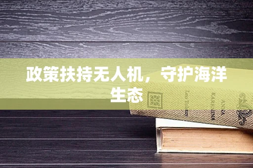 政策扶持无人机，守护海洋生态