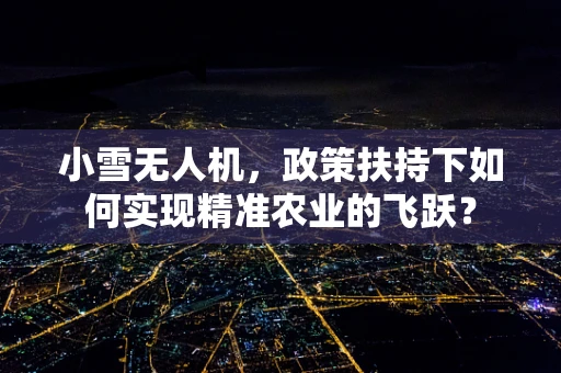 小雪无人机，政策扶持下如何实现精准农业的飞跃？