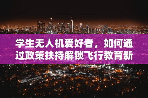 学生无人机爱好者，如何通过政策扶持解锁飞行教育新篇章？