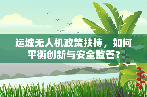 运城无人机政策扶持，如何平衡创新与安全监管？