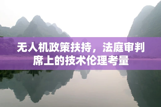 无人机政策扶持，法庭审判席上的技术伦理考量