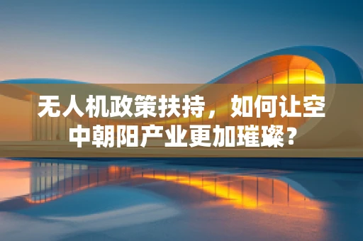 无人机政策扶持，如何让空中朝阳产业更加璀璨？