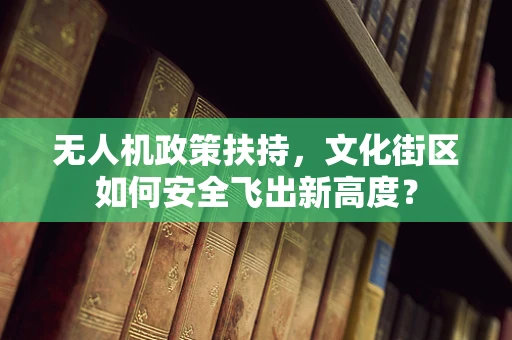 无人机政策扶持，文化街区如何安全飞出新高度？