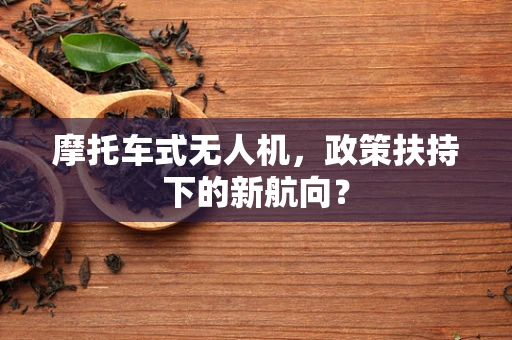 摩托车式无人机，政策扶持下的新航向？