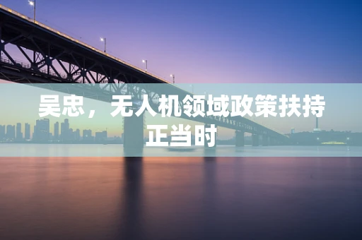 吴忠，无人机领域政策扶持正当时