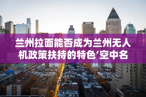 兰州拉面能否成为兰州无人机政策扶持的特色‘空中名片’？