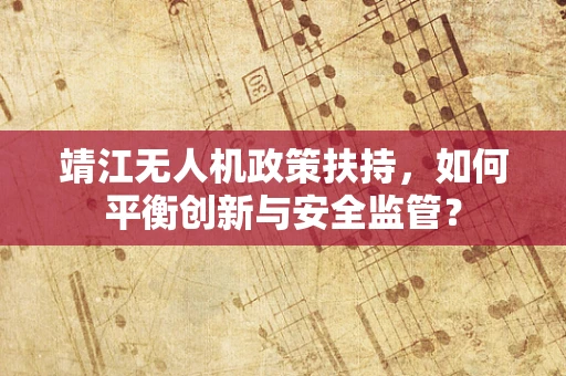 靖江无人机政策扶持，如何平衡创新与安全监管？