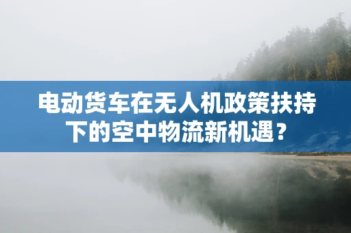 电动货车在无人机政策扶持下的空中物流新机遇？