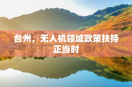 台州，无人机领域政策扶持正当时