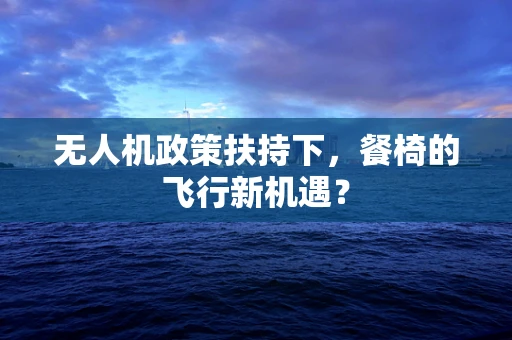 无人机政策扶持下，餐椅的飞行新机遇？