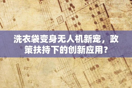 洗衣袋变身无人机新宠，政策扶持下的创新应用？