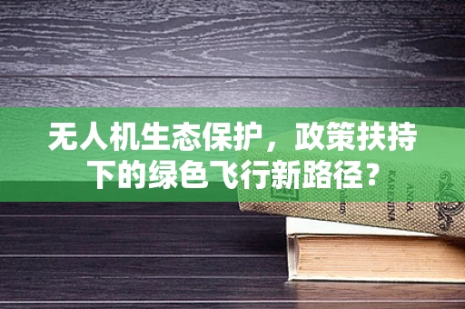 无人机生态保护，政策扶持下的绿色飞行新路径？