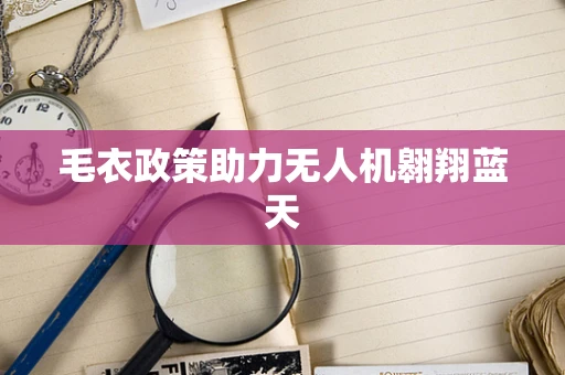 毛衣政策助力无人机翱翔蓝天