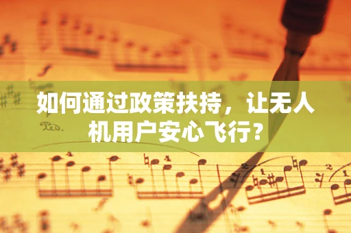 如何通过政策扶持，让无人机用户安心飞行？