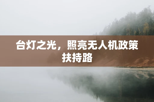 台灯之光，照亮无人机政策扶持路