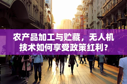 农产品加工与贮藏，无人机技术如何享受政策红利？