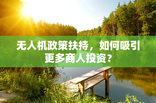 无人机政策扶持，如何吸引更多商人投资？