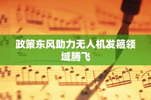 政策东风助力无人机发箍领域腾飞