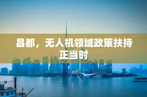 昌都，无人机领域政策扶持正当时