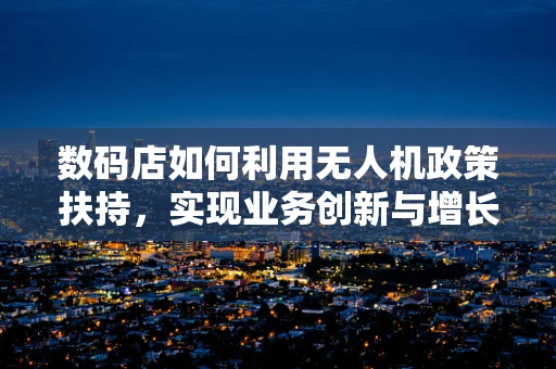 数码店如何利用无人机政策扶持，实现业务创新与增长？