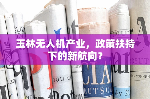 玉林无人机产业，政策扶持下的新航向？