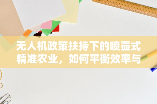 无人机政策扶持下的喷壶式精准农业，如何平衡效率与监管？
