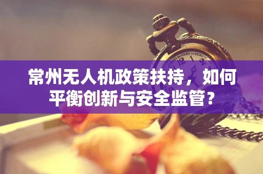 常州无人机政策扶持，如何平衡创新与安全监管？