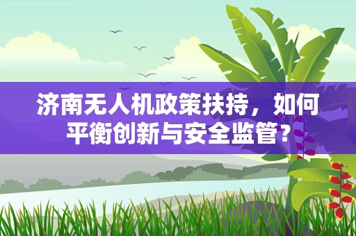济南无人机政策扶持，如何平衡创新与安全监管？