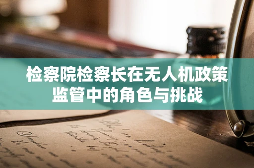 检察院检察长在无人机政策监管中的角色与挑战