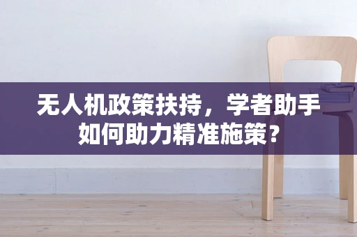 无人机政策扶持，学者助手如何助力精准施策？