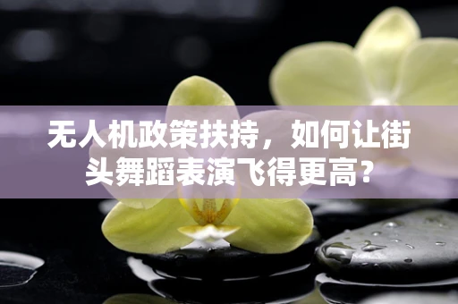 无人机政策扶持，如何让街头舞蹈表演飞得更高？