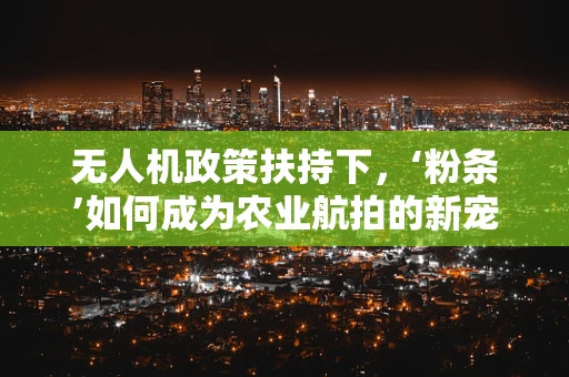 无人机政策扶持下，‘粉条’如何成为农业航拍的新宠？