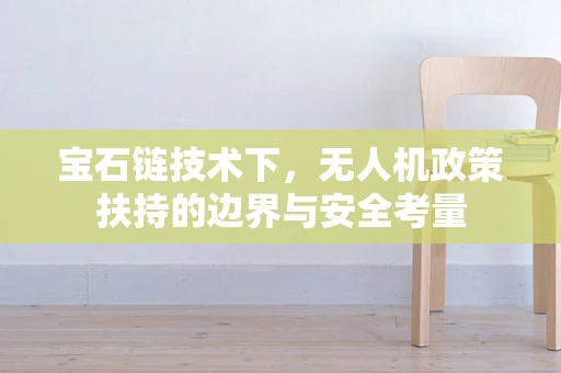宝石链技术下，无人机政策扶持的边界与安全考量
