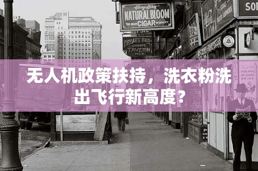 无人机政策扶持，洗衣粉洗出飞行新高度？