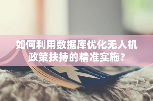 如何利用数据库优化无人机政策扶持的精准实施？