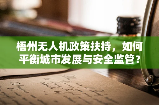 梧州无人机政策扶持，如何平衡城市发展与安全监管？