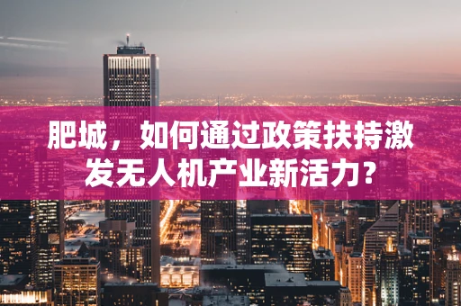 肥城，如何通过政策扶持激发无人机产业新活力？