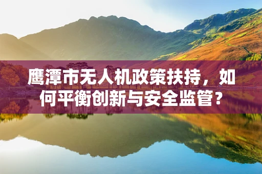 鹰潭市无人机政策扶持，如何平衡创新与安全监管？