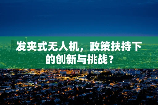 发夹式无人机，政策扶持下的创新与挑战？