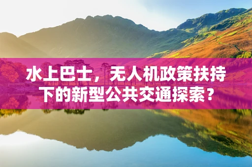 水上巴士，无人机政策扶持下的新型公共交通探索？