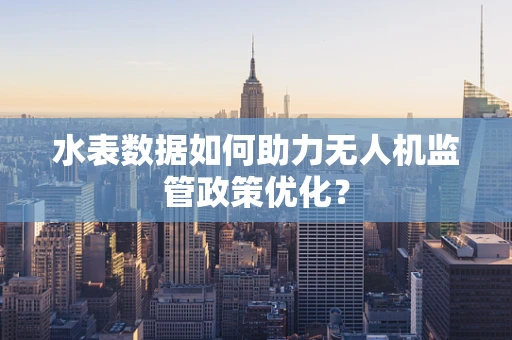水表数据如何助力无人机监管政策优化？