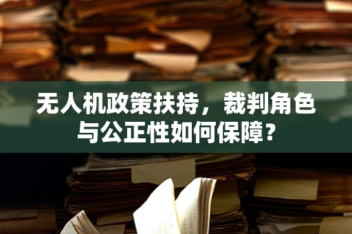 无人机政策扶持，裁判角色与公正性如何保障？