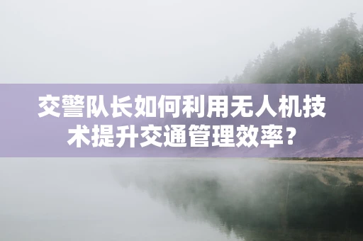 交警队长如何利用无人机技术提升交通管理效率？