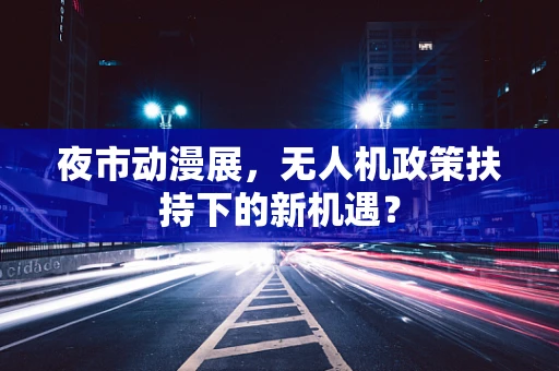 夜市动漫展，无人机政策扶持下的新机遇？